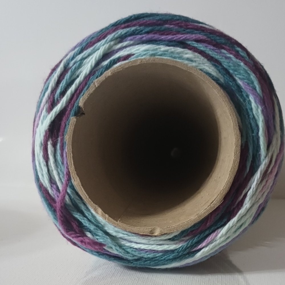 Multicolor Yarn Cone in Teal, Purple, Mint - Picture 2 of 6